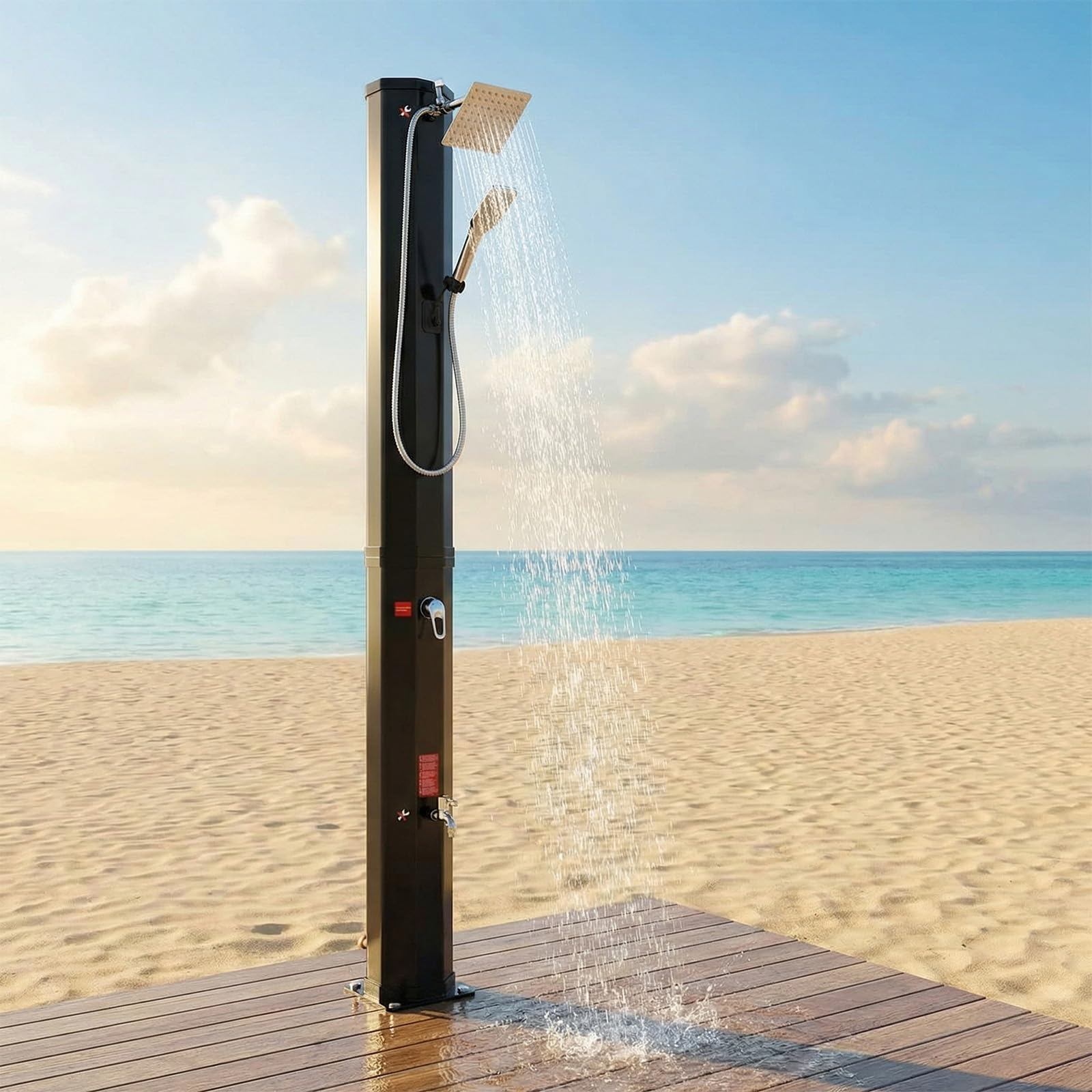 Amazon.com: TLSUNNY 16 Gallon Solar Heated Shower, 7.5FT Height